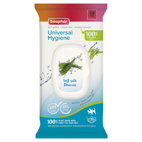 Beaphar Pflegetücher Universal Hygiene für Hunde - 30 Stück