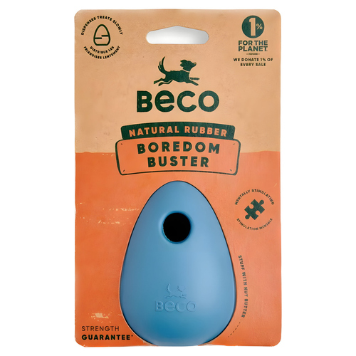 Beco Hundespielzeug Natural Rubber Boredom Buster blau