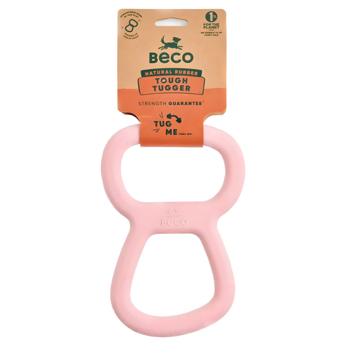 Beco Hundespielzeug Natural Rubber Tough Tugger rosa