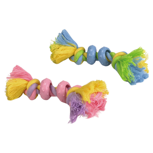 Beeztees Baumwollseil mit Gummiringen