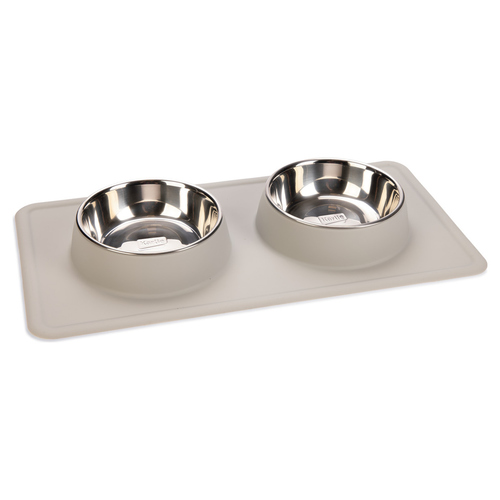 Beeztees Dinner Set Silikon Inox Dex weiß