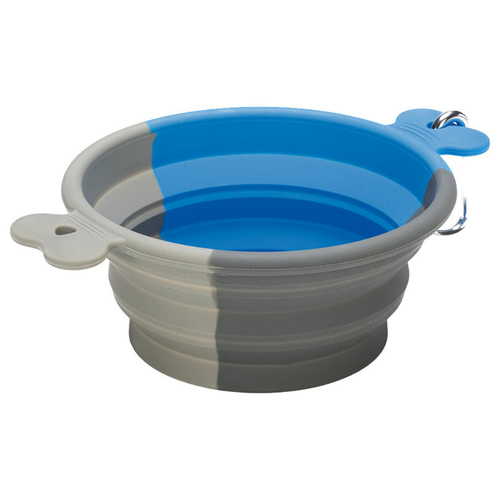 Beeztees Faltbarer Reisenapf Rua aus Silikon blau