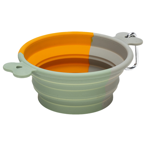 Beeztees Faltbarer Reisenapf Rua aus Silikon orange