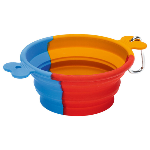 Beeztees Faltbarer Reisenapf Rua aus Silikon rot