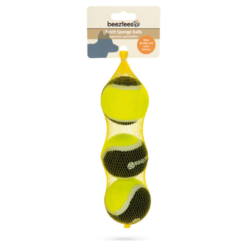 Beeztees Fetch Sponge Ball schwarz-gelb