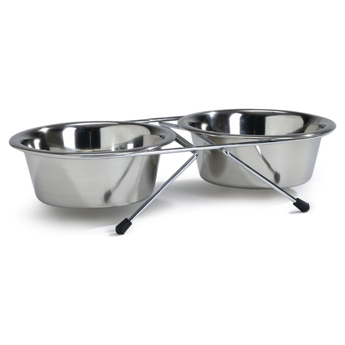 Beeztees Hunde Doppelnapf Standard, Fassungsvermögen: 2 x 1,8 l