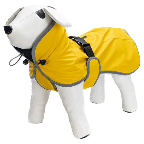 Beeztees Hunde-Regenmantel Caro gelb, Rückenlänge: 24 cm