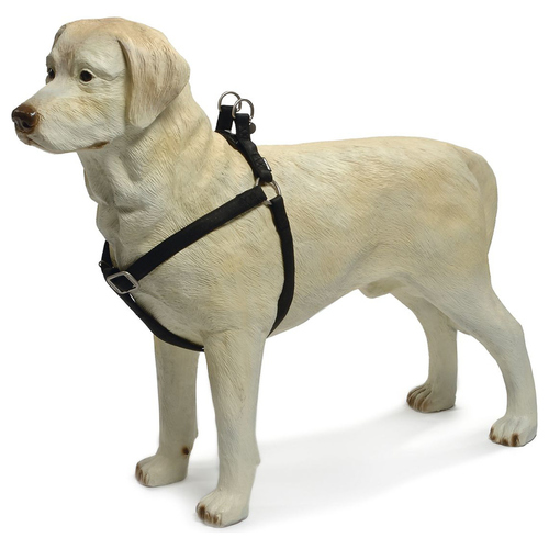 Beeztees Hundegeschirr Mac Leder schwarz, Verstellmöglichkeit: 35 - 60 cm