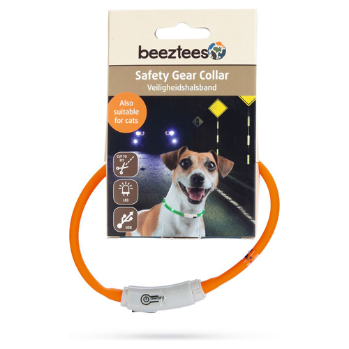 weitere Abbildung Beeztees Hundehalsband Safety Gear Dogini USB orange