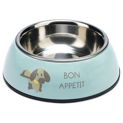 Beeztees Hundenapf Puppy Droppy Kunststoff/Edelstahl grün