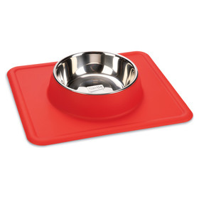 Abbildung Beeztees Hundenapf Silikon Inox Dex rot
