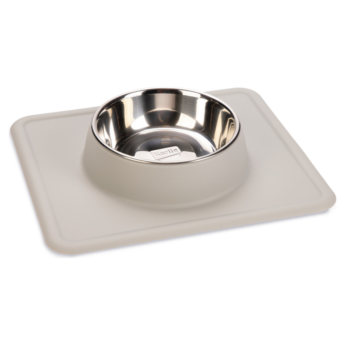 Beeztees Hundenapf Silikon Inox Dex weiß | Anti-Rutsch