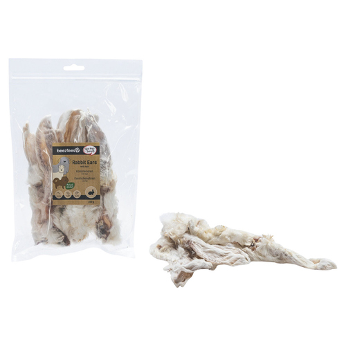 Beeztees Hundesnack Kaninchenohren mit Fell 100 g