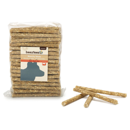 Beeztees Hundesnack Kausticks naturfarben - 100er Pack