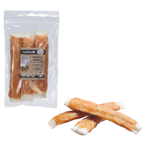 Beeztees Hundesnack Ribbies Huhn/Kabeljau - 3er Pack