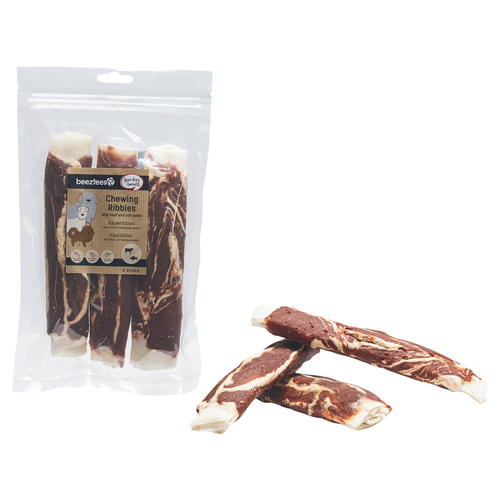 Beeztees Hundesnack Ribbies Rind/Kabeljau - 3er Pack