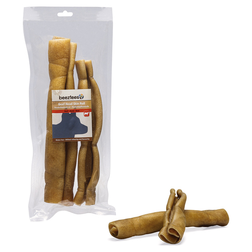 Produktbild von Beeztees Hundesnack Rinderkopfhaut Rolle