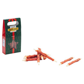 Beeztees Hundesnack X-Mas Kausticks mit Ente - 8 St&uuml;ck