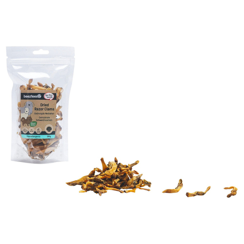 Beeztees Hundesnack getrocknete Schwertmuscheln 100 g