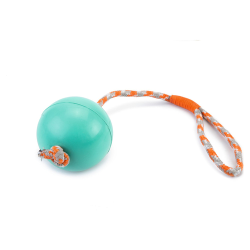 Beeztees Hundespielzeug Ball mit Kordel massiv mint
