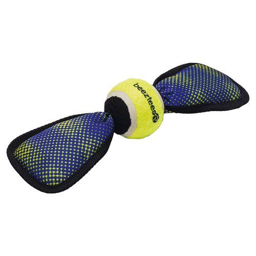 Beeztees Hundespielzeug Fetch Flügel Tennisball blau/gelb