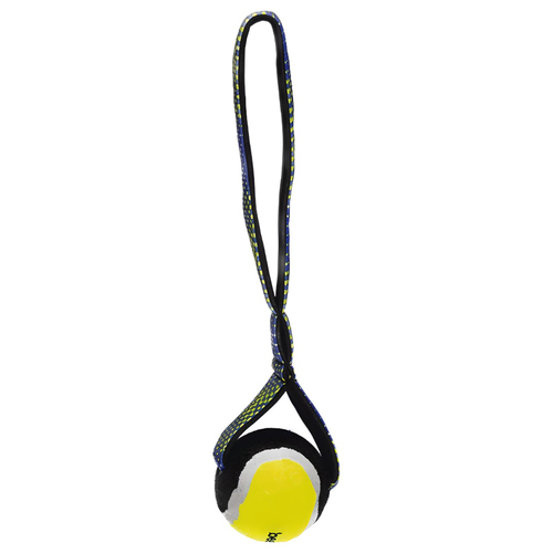 weitere Abbildung Beeztees Hundespielzeug Fetch Tennisball mit Schlaufe Otis blau/gelb