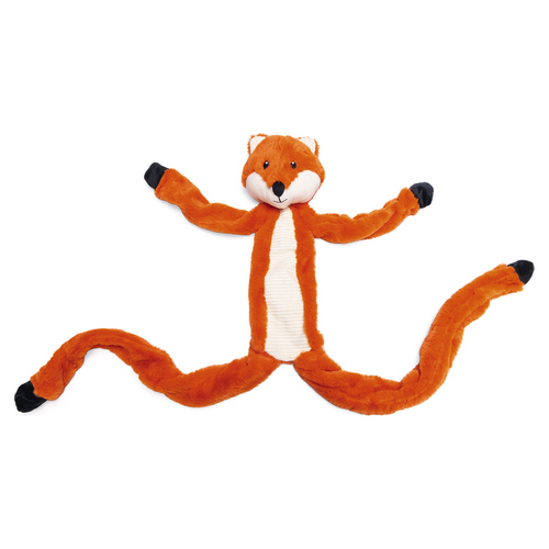 Beeztees Hundespielzeug Fuchs mit Seil aus Plüsch braun