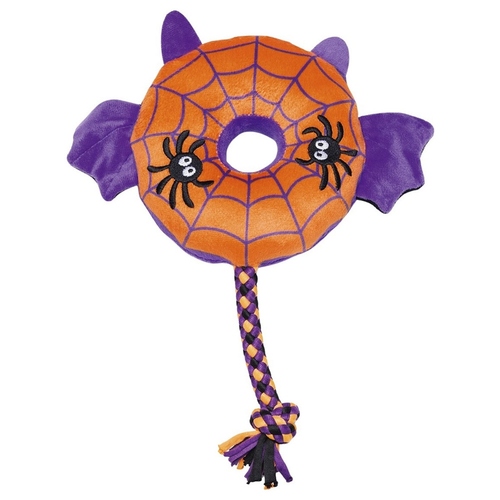 Beeztees Hundespielzeug Halloween Donut Fledermaus orange