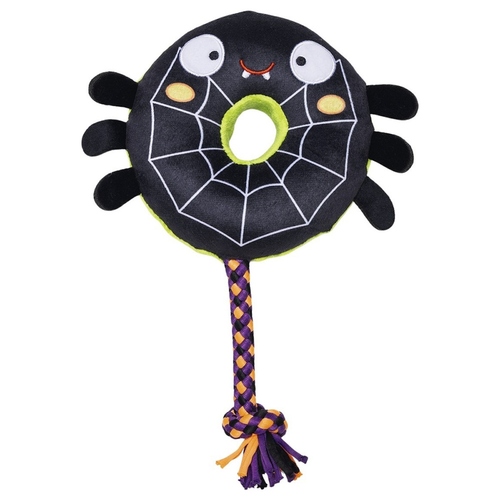 Beeztees Hundespielzeug Halloween Donut Spinne schwarz
