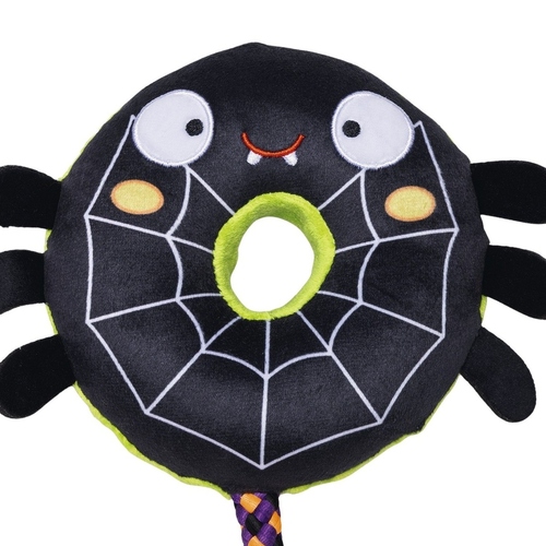 weitere Abbildung Beeztees Hundespielzeug Halloween Donut Spinne schwarz