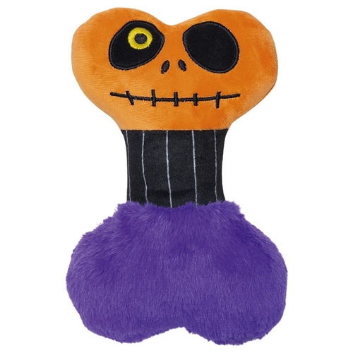Beeztees Hundespielzeug Halloween Knochen aus Plüsch orange/violett
