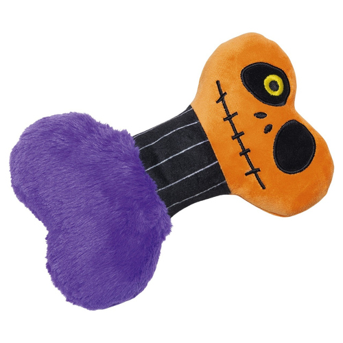 weitere Abbildung Beeztees Hundespielzeug Halloween Knochen aus Plsch orange/violett
