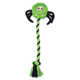 Abbildung Beeztees Hundespielzeug Halloween Spinne mit Seil grn/schwarz