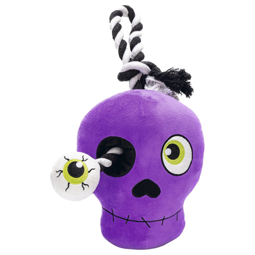 weitere Abbildung Beeztees Hundespielzeug Halloween Totenkopf/Schdel Plsch lila