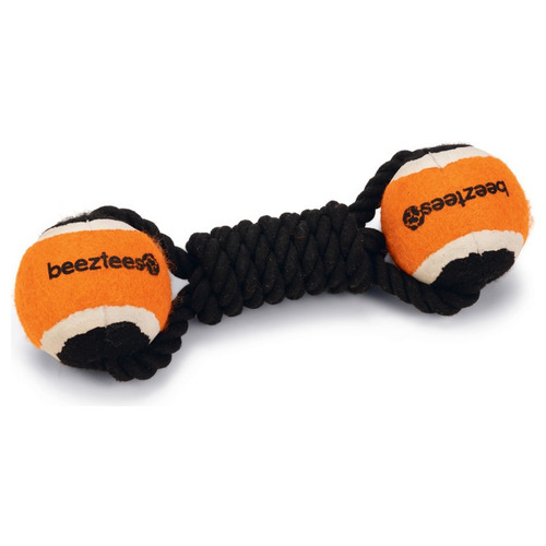 Beeztees Hundespielzeug Jef + Tennisball Baumwolle schwarz