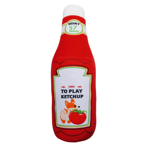 Beeztees Hundespielzeug Ketchup-Flasche rot