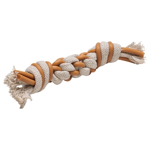 Beeztees Hundespielzeug Puppy Dental Seil Foz aus TPR/Baumwolle beige/braun
