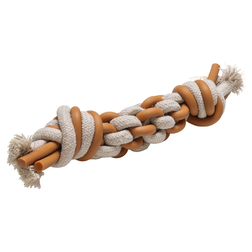 weitere Abbildung Beeztees Hundespielzeug Puppy Dental Seil Foz aus TPR/Baumwolle beige/braun