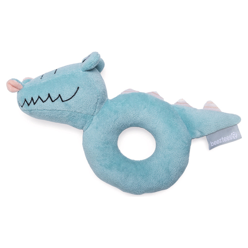 Beeztees Hundespielzeug Puppy Krokie blau mit Rassel aus Plüsch