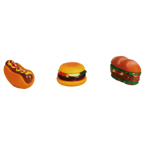 Beeztees Hundespielzeug Sandwich, Hamburger oder Hotdog