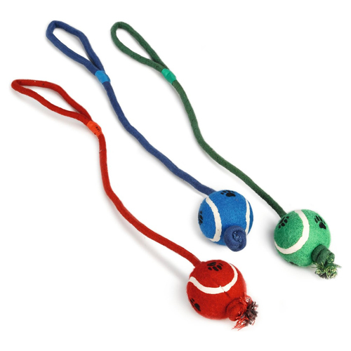 Beeztees Hundespielzeug Tennisball am Seil