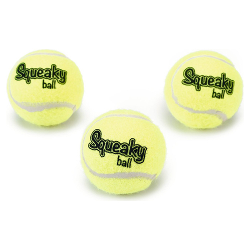weitere Abbildung Beeztees Hundespielzeug Tennisball mit Squeaker - 3 Stck