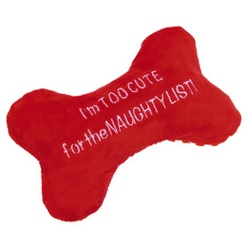 Abbildung Beeztees Hundespielzeug Weihnachten Knochen aus Plsch rot