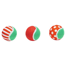 Beeztees Hundespielzeug Weihnachten Tennisb&auml;lle - 3 St&uuml;ck