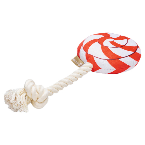 Beeztees Hundespielzeug Weihnachts-Lolly rot/weiß aus Plüsch
