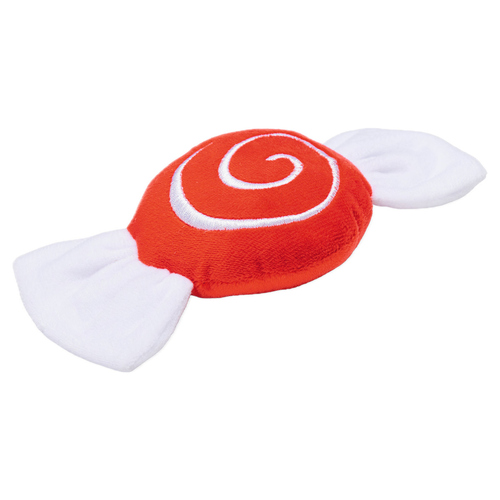 Beeztees Hundespielzeug Weihnachtsbonbon rot/weiß aus Plüsch