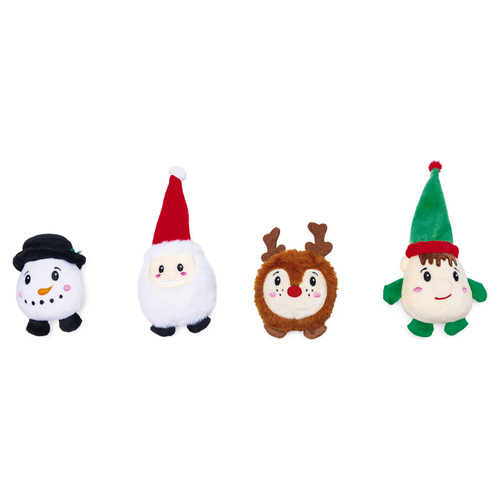 Beeztees Hundespielzeug Weihnachtsfigur aus Plüsch