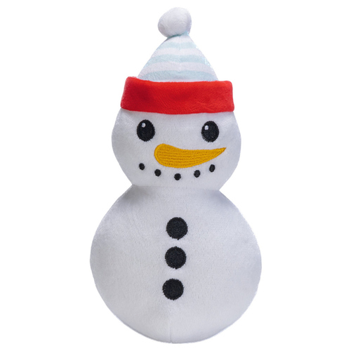 Beeztees Hundespielzeug Xmas Schneemann Plüsch weiß