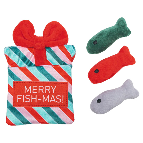 weitere Abbildung Beeztees Katzen Weihnachtsgeschenk mit Fischen aus Plsch