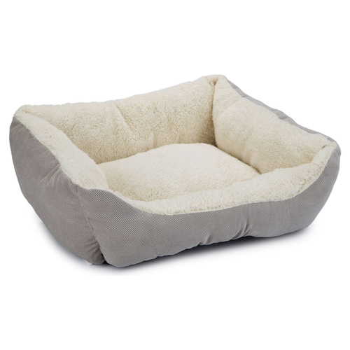 Beeztees Katzenbett Mogina Plüsch grau